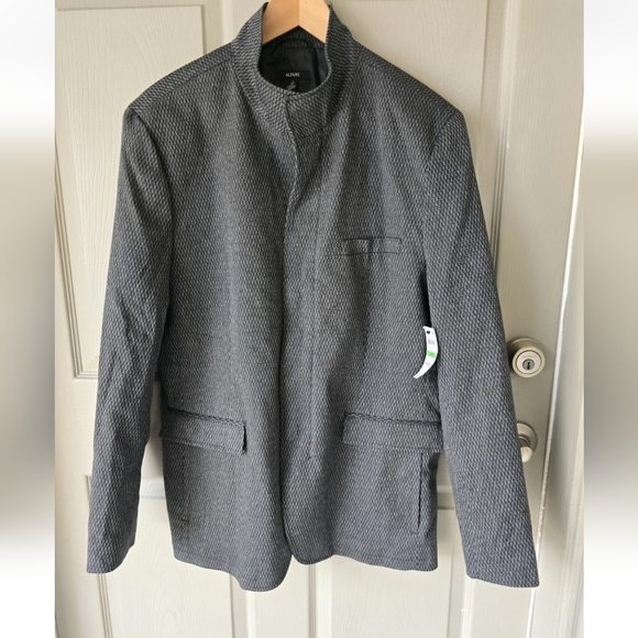 Alfani Jackets & Blazers - $139 Alfani Long Sports Coat Sz L Women Black Boulder  Zip Snap Buttons Jacket